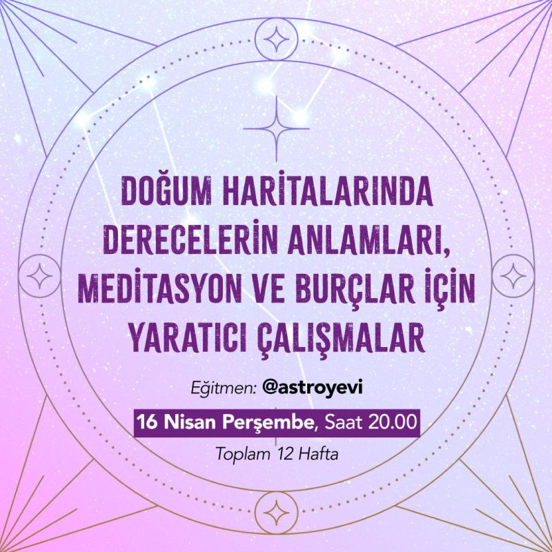 Doğum Haritalarında Derecelerin Anlamları, Meditasyon Ve Burçlar için Yaratıcı Çalışmalar
